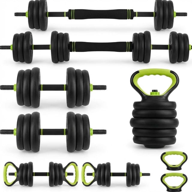 Set de mancuernas ajustables Chic Muse 44 lb 4 en 1 para gimnasio en casa