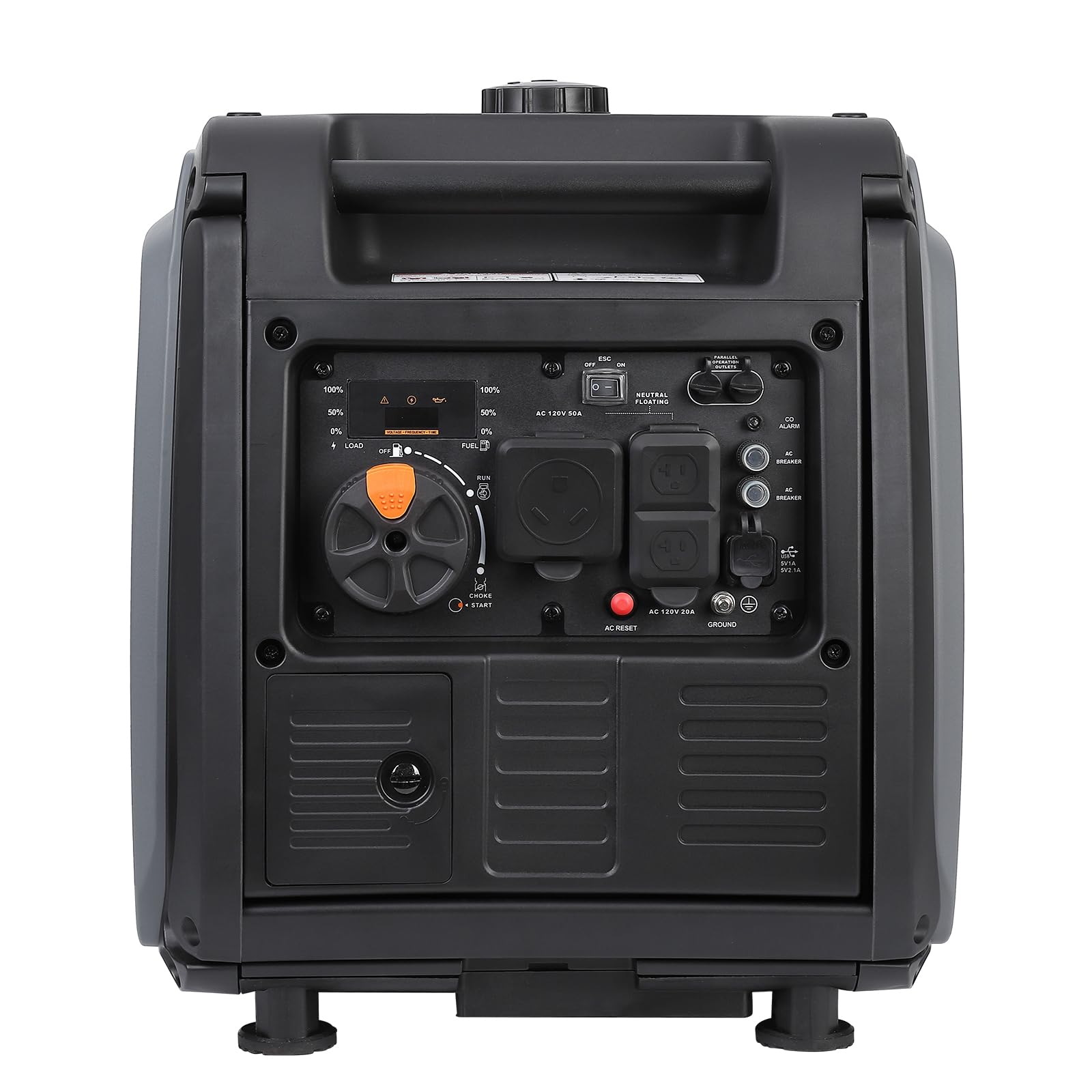Generator for Camping, 4000 Watt Inverter Generator PortableRV Generator Super Quiet Generator with COgrey