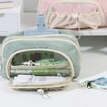 thumbnail image 2 of Large Capacity Pencil Case Multi Layered Pencil Bag Multi Compartments Pencil Pouches Travel Cosmetic Bag for Student, 2 of 9