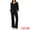 Black, variant on DARING DIVA Women's Ribbed Knit V Neck Long Sleeve Wide Leg Pants Lounge Set S Blue