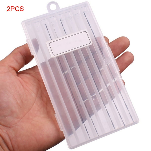 2 Pieces 8 Grid 135mm Flat Long Plastic Parts Storage Box Component Organizer Drill Tap