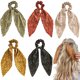thumbnail image 1 of 5 unidades de bufanda floral para el pelo con lazo para mujer y niña, coleteros para el pelo, coleteros con lazo, coleteros florales de gasa, bandas largas para el pelo, lazos para coleta, 1 of 8