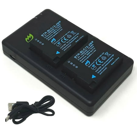 Replacement for Panasonic Lumix DMC-G85 Battery (2-Pack 1400mAh) and USB Dual Charger