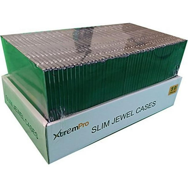 CD Storage Protective Jewel Case Organizer Replacement Box 50 Pack Slim