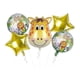 thumbnail image 2 of piezas de globos de helio de aire con diseño de animales de la selva, tigre, león, mono, cebra, jirafa, vaca, para niños, talla S, 2 of 5