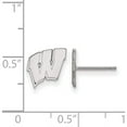 thumbnail image 2 of 10K White Gold 10Kw Logoart University Of Wisconsin Xs Post Earrings (9 X 10) Made In United States 1w008uwi, 2 of 5