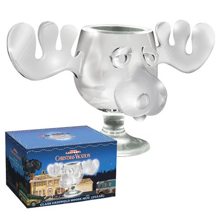 National Lampoon Christmas Vacation Replica Moose Glass Mug  Clear