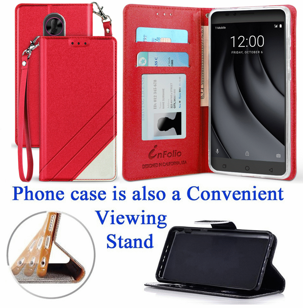 for 6" TMobile REVvL + PLUS revvlplus Case Phone Case 2Tone Wallet
