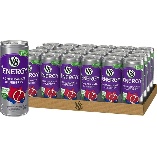 V8 +Energy, Healthy Energy Drink, Natural Energy from Tea, Pomegranate