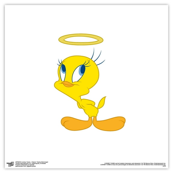 Gallery Pops Looney Tunes - Classic Tweety Bird Angel Wall Art, Unframed Version, 12" x 12"