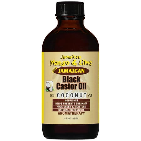 Jamaican Mango & Lime Black Castor Oil with Coconutl, 4 fl (Best Castor Oil For Eyebrow Regrowth)