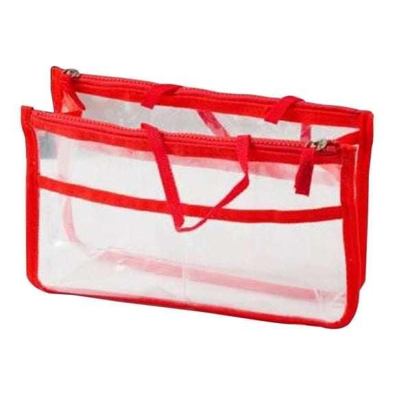Tuphregyow Large Clear Makeup Cosmetic Toiletry Organizer Bag,Clear Plastic Tote Bags, Waterproof Transparent Small Clear Handbag Purse