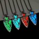 thumbnail image 2 of Vintage Viking Triangle Glowing Shield with Eye of Horus, Titanium Steel Chain, Luminous Men's Pendant, 2 of 3