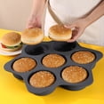 thumbnail image 2 of Kearding Bandeja antiadherente para panecillos de hamburguesa de 7 cavidades, bandeja para hornear fácil de limpiar, bandeja para hornear Herramientas y accesorios para hornear Gris, 2 of 6