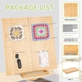 thumbnail image 4 of 15.4" Foldable Crochet Blocking Board, Upgrade Large Blocking Board Crocheting with 30 Pcs Pins, Granny Square Blocking Boards Crochet Projects, Wooden Knitting Blocking Board for Blocking Crochet, 4 of 8