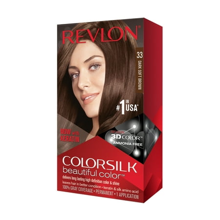 Revlon ColorSilk Beautiful Color™ Hair Color, Dark Soft (Best Dark Auburn Hair Dye)
