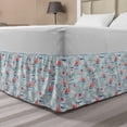 thumbnail image 1 of Naval Bed Skirt, Summer Season Composition Ships on the Sea Pattern with Boats Waves and Fishing Nets, Elastic Bedskirt Dust Ruffle Wrap Around for Bedding Decor, 4 Sizes, Multicolor, by Ambesonne, 1 of 2