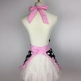 thumbnail image 3 of Cute Apron Retro Polka Dot Aprons Ruffle Side Vintage Cooking Aprons with Pockets Adjustable Kitchen Aprons for Women Girls Waitress Chef Mother's Day Gift, 3 of 8