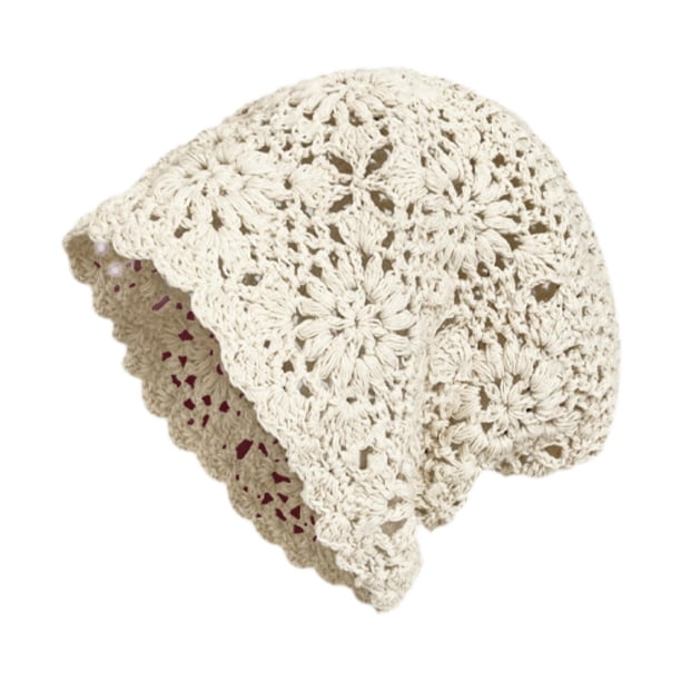 HOMEN CROCHET GANEI Soft hueca suave sombrero de verano para viaje de viaje de playa viajes de citas Beige