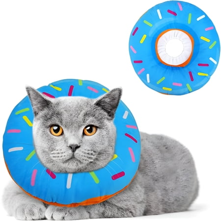 GASTROPOD 2026 New Cat Cone Collar Soft,Adjustable Cat Recovery Collar Cute Donut Kitten Cone to Stop Licking,Surgery Recovery Elizabethan Collars for Kitten Cats Puppy,Cone for Dogs to Stop Licking