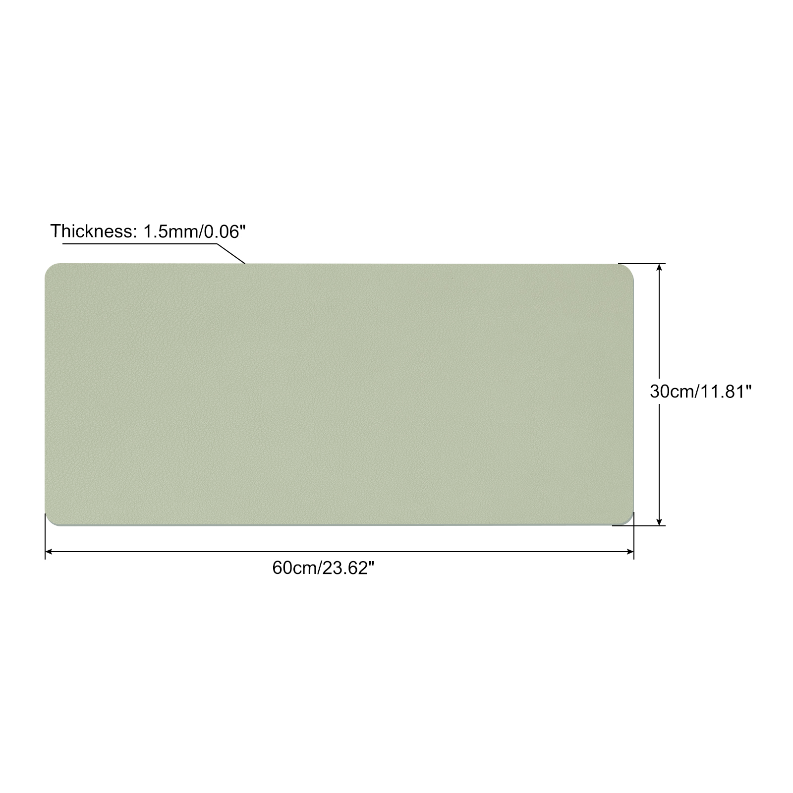 Unique Bargains Desk Mat Protector Non-Slip Mouse Pad for Office Home Green 30x60