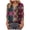 Wine_1, variant on Towmus Womens Blouses Boho Floral Printed 3/4 Sleeve Shirts Business Work Shirt Dressy Casual Loose Tops