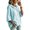 FS76_Sky Blue, variant on Lumtrix Women's Oversized 3/4 Sleeve Sweatshirt Loose Fit Drawstring Shirt Lightweight Casual Fall Outwear White XL