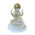 thumbnail image 3 of India Hindu Goddess on Lotus Statue Sculpture 4.3inch Tall Decorative Lifelike Vivid Desk Ornament for Yoga Room Easily Clean Translucent, 3 of 8