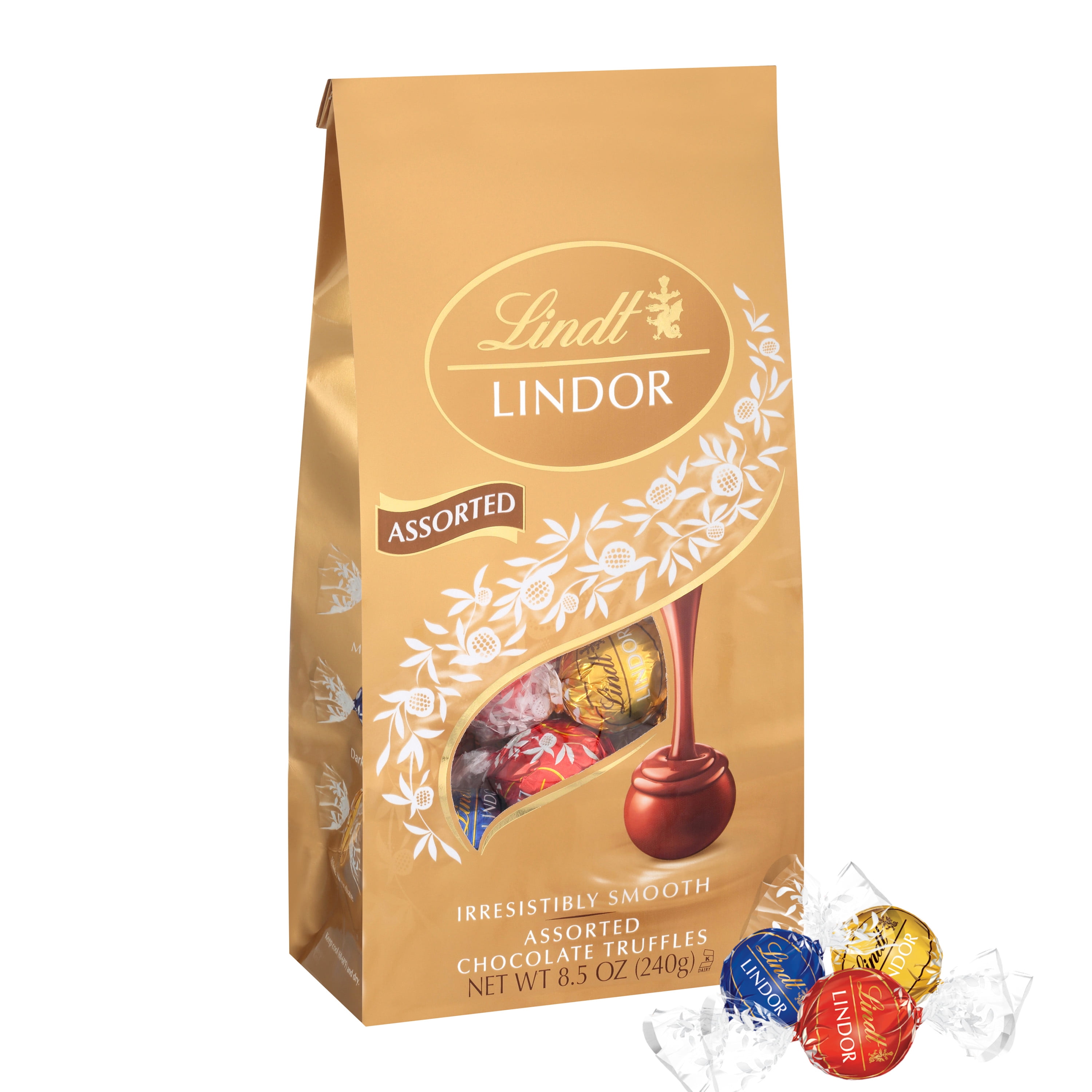 Lindt LINDOR, Assorted Chocolate Candy Truffles, Easter Chocolate, 8.5 oz. Bag, 1 Count