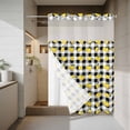 thumbnail image 4 of Summer Fruit Lemon No Hook Shower Curtain with Snap in Liner Sweet Summer Black White Plaid Waterproof Bathroom Shower Curtain with See Through Top Window for Bathtub 72" x 84", 4 of 9