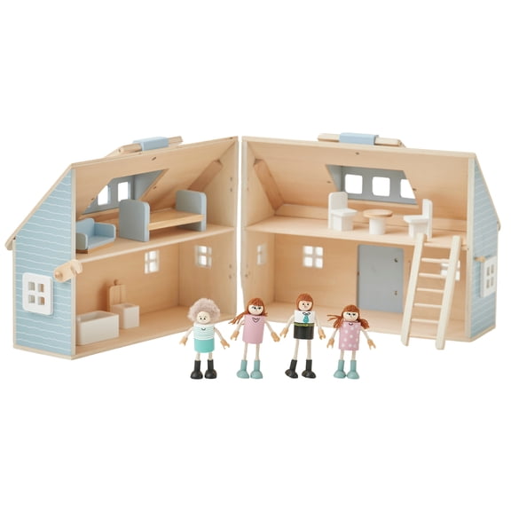 Olivia's Little World Quaint Portable Doll Cottage Fiberboard Dollhouse