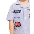 thumbnail image 3 of Ford Toddler Boys Short Sleeve Cotton Button Down Work Shirt with Patches, Sizes 12M-5T, 3 of 9