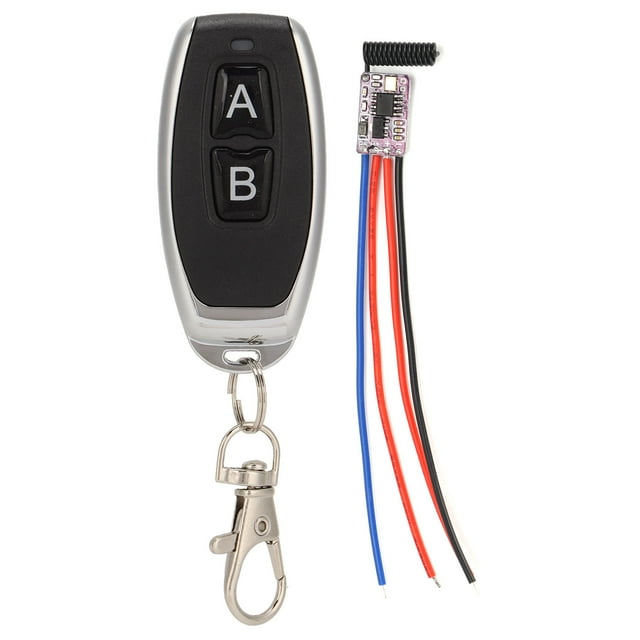 Interruptor de control remoto inalámbrico con enclavamiento de 2 llaves de 5 a 24 V, adecuado para puertas y ventanas eléctricas