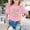 Pink, variant on Girls Casual Math Print T-Shirt Educational Graphic Tee For Everyday Wear Short Sleeve Shirt for Girls Tees Kids Tshirts Clothes Summer Tops T-Shirt