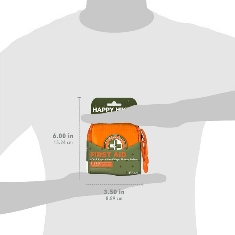 Be Smart Get Prepared Outdoor First Aid - Happy Hiker, 65 Piece