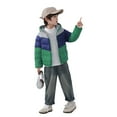 thumbnail image 5 of Byoo Toddler Boy Puffer Jacket Colorblock Full Zip Padded Lightweight Hooded Down Coat Comfort Warm Cloth for Kids, 5 of 9
