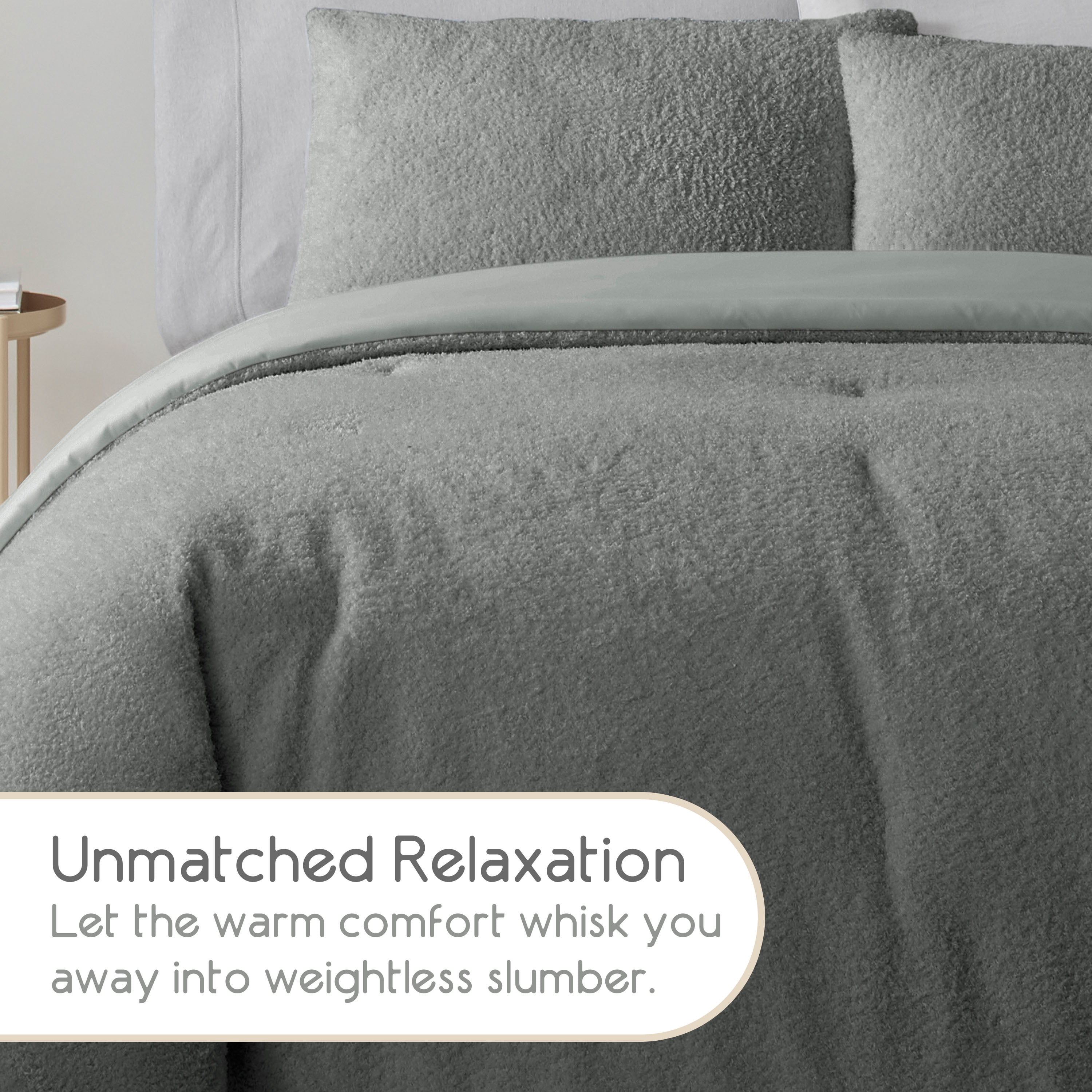 Vellux Cloud 2-Piece Plush Comforter Set, Down Alternative, Twin, Charcoal