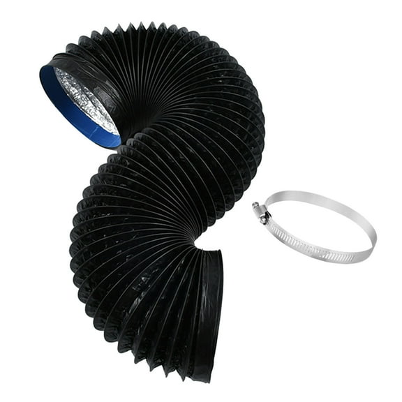 Flexible Expandable Ranges Hood Vent Pipe Heat Resistant Aluminum Foil Exhaust Duct For Kitchen Ventilation Systems