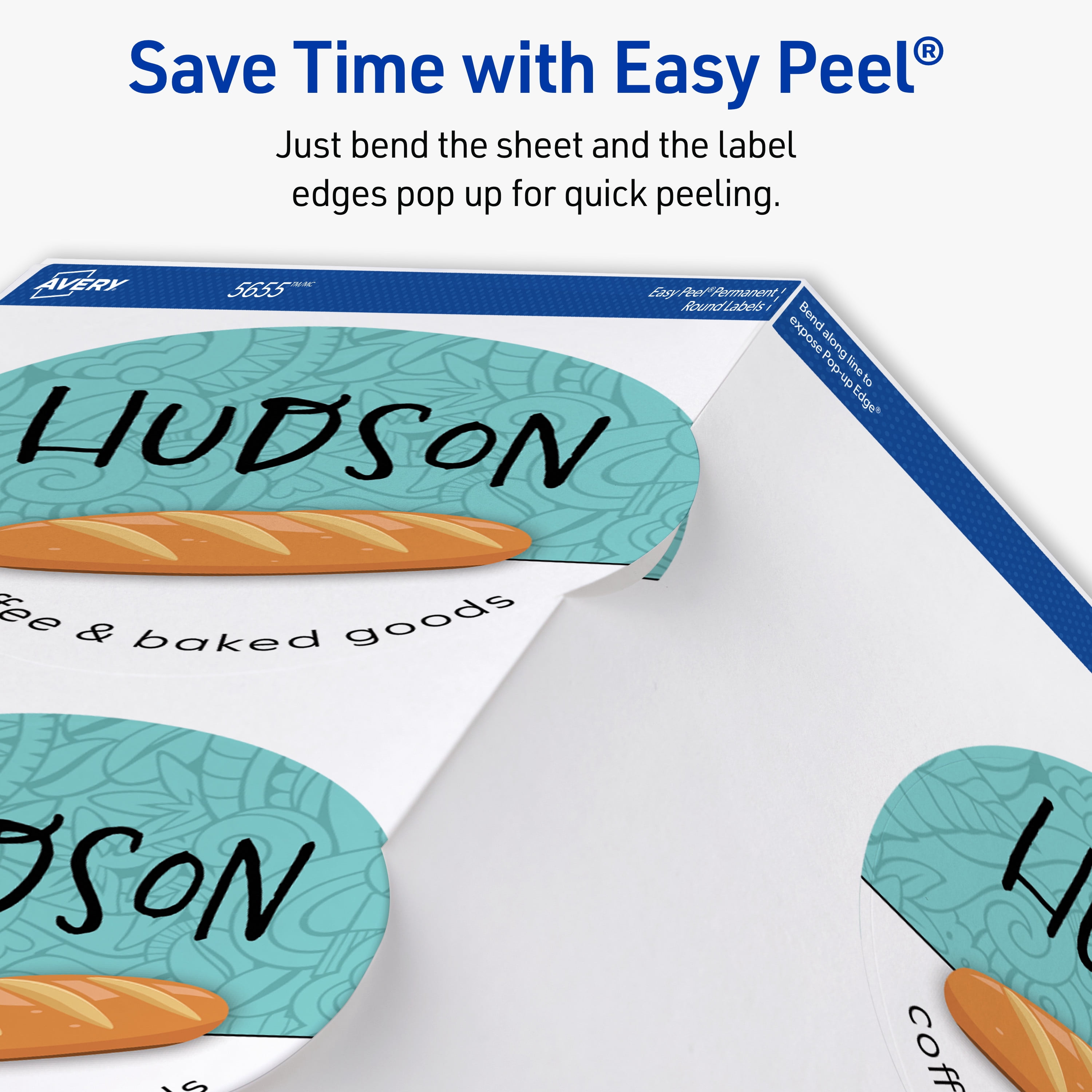 Avery Round Labels, 3" Diameter, Permanent, 150 Labels (5655)