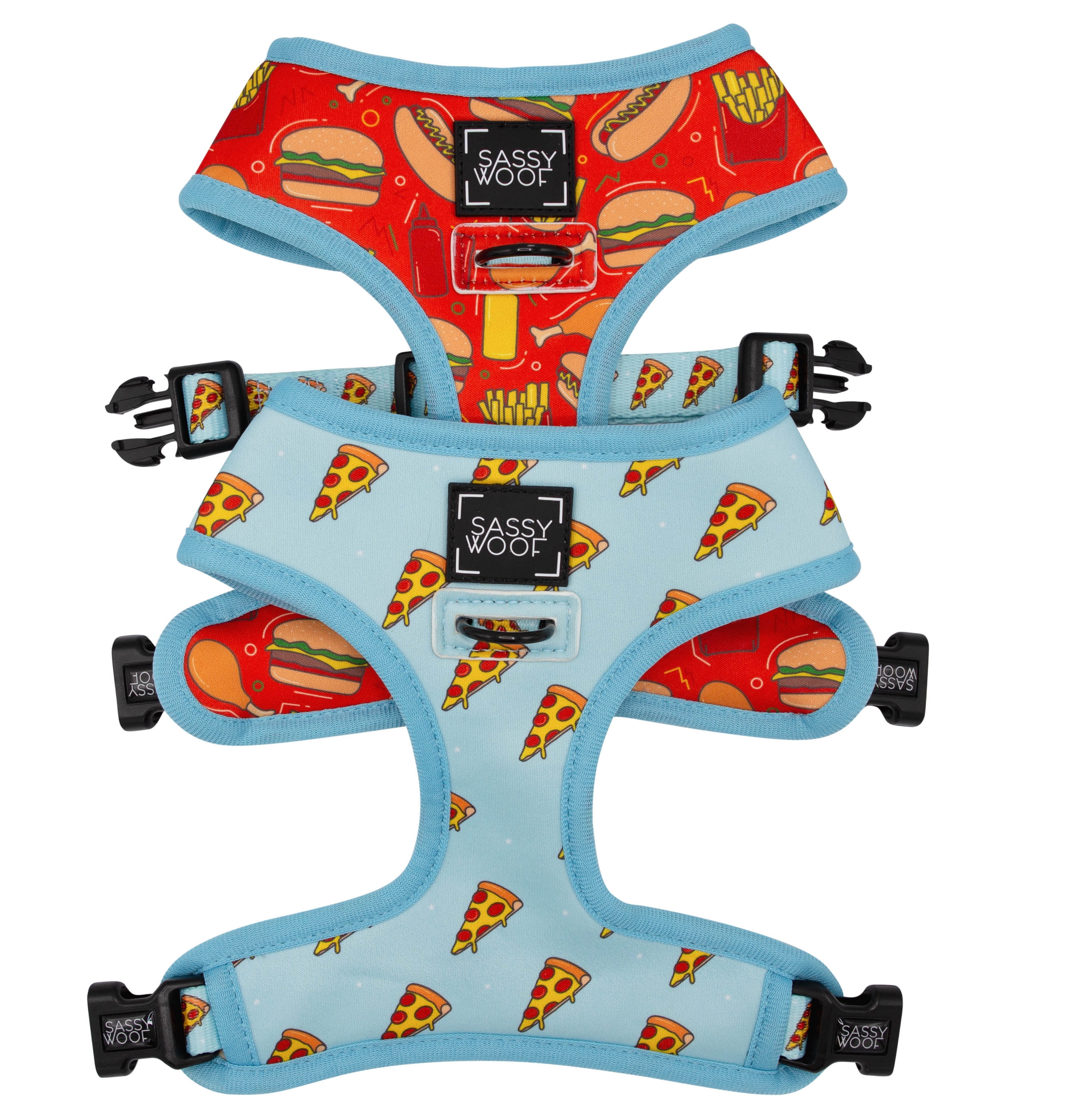 One Hot Pupperoni Dog Large Reversible Harness by Sassy Woof