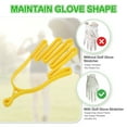 thumbnail image 4 of Uxcell Golf Gloves Stretcher, Plastic Keeper Support Rack Holder Dryer Hanger Frame with Hanging Hooks Yellow, 4 of 7