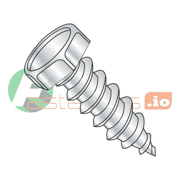 3/8" x 1" Type A Self-Tapping Screws / Unslotted / Hex Head / Steel / Zinc (Quantity: 750 pcs)