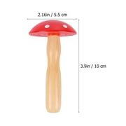 FOMIYES 2-Pack Wooden Darning Mushrooms Red Lightweight Sewing Tools for Household Mending and Fabric Repair
