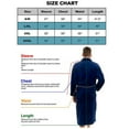 thumbnail image 6 of Men's Warm Super Soft Flannel Coral Fleece Long Bath Robe Nightwear, 6 of 6