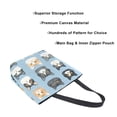 thumbnail image 3 of FORMRS Womens Canvas Tote Bag with Zipper Inner Pocket Shoulder Handbag, Cartoon Cute Cat, 3 of 7