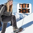 thumbnail image 6 of Ice Cleats for Shoes,Non-Slip Over Shoe Rubber Spikes Crampons,Anti Slip Crampons,Crampons for Shoes,Ice Cleats With 5 Spikes,Anti-Slip for Hiking,Walking,Climbing,Jogging,(Yellow,4.52x1.96 in), 6 of 7