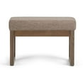 thumbnail image 3 of Milltown 27 inch Wide Solid Wood Contemporary Footstool Small Ottoman Bench in Fawn Brown, 3 of 5