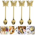 thumbnail image 4 of 4pcs Butterfly Fork Spoon Set Korean Child Small Coffee Stainless Steel, 4 of 5