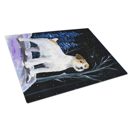 

Carolines Treasures SS8388LCB Starry Night Jack Russell Terrier Glass Cutting Board Large 12H x 16W multicolor