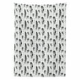 thumbnail image 2 of Feather Tablecloth, Grunge Plumage on Geometric Inner Squares Sketchy Gothic Background, Rectangle Satin Table Cover Accent for Dining Room and Kitchen, 60" X 84", Pale Grey Black White, by Ambesonne, 2 of 2